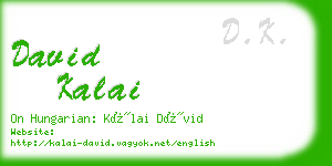 david kalai business card